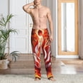 thumbnail image 2 of Sikiie Red Sun Flame Fox Mens Pajama Pants Sleep & Lounge Pants, PJ Bottoms With elastic waistb and Pockets Large, 2 of 6