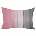 thumbnail image 2 of Pink Gray Ombre Standard Size Pillow Cover, Pillowcase Protectors with Zipper, Breathable Decorative Throw Pillow Case Cover, Vintage Country Wooden Pillow Shams for Couch Sofa 20x26Inch, 2 of 8