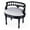 Black Licorice, variant on Butler Specialty Company Hathaway Upholstered 22.5"W Vanity Seat - Cottage White