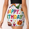thumbnail image 5 of Happy Birthday Colorful Celebration Time Women's Shorts Non-Slip Single Pocket A-line Trouser Skirt Summer Shorts Casual Shorts for Women, 5 of 7