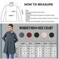 thumbnail image 5 of Lavnis Women's Cotton Linen Full Front Buttons Long Sleeve Jacket Loose Dress Outfit Shirt Blue L, 5 of 5