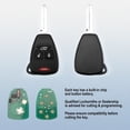 thumbnail image 4 of Easy to Use Key Fob Replacement Keyless Entry Remote Car Keys 4-Button 315MHz Compatible with Chrysler Jeep FCC ID 46 CHIP (2PCS), 4 of 5