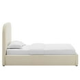 thumbnail image 4 of Keynote Performance Velvet Curved Twin Platform Bed in Alabaster, 4 of 9