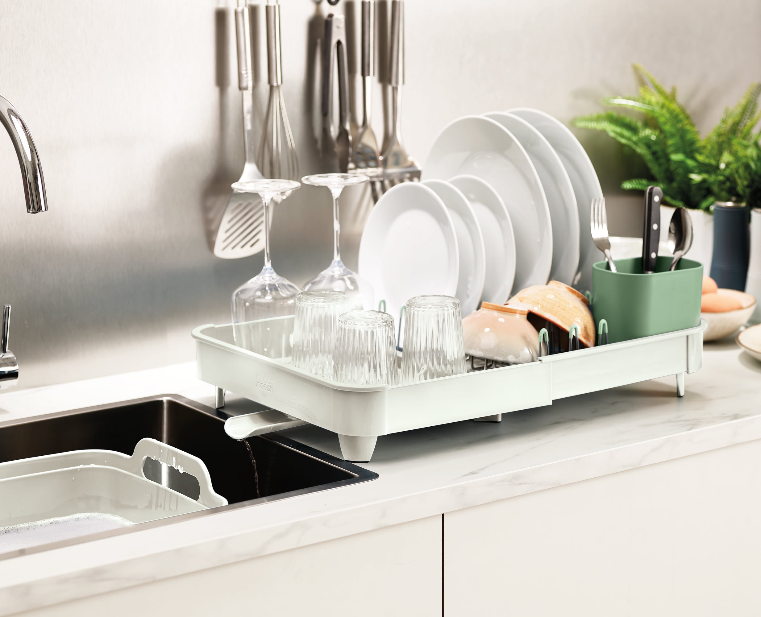 Extra Large 3 Piece Dish Rack Sink Set with Removable Drainboard & Ute —  Joey'z Shopping