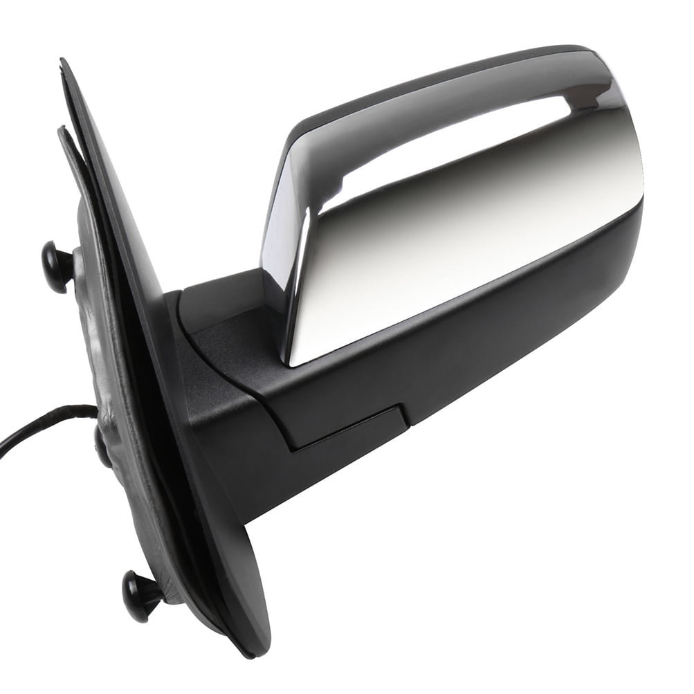 ECCPP Driver Side Mirrors, Power Heated Left Rear View Mirrors Chrome fit 2014 2015 2016 2017 For Chevy Silverado 1500 For GMC Sierra 1500