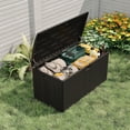 thumbnail image 6 of 99 Gallon Waterproof Large Resin Deck Box Indoor Outdoor, 6 of 8