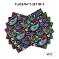 thumbnail image 3 of Placemats Set of 4, Watercolor Floral Paisley Place mats for Dining Table Indoor/Outdoor, Cute Heat Resistant Washable Table Mats(18" x 12"), 3 of 8