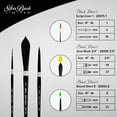 thumbnail image 4 of Silver Brush Limited WC-3000S Black Velvet Master Watercolor Set,  Set of 3,  Size 3/4 Inch Oval Wash, Size 8 Round, and Size 1 Script Liner Paintbrushes, Short Handle, 4 of 6
