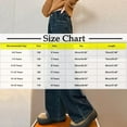 thumbnail image 3 of ATOGUTA Jean Pants for Girls Straight Leg Baggy Jeans Elastic High Waist Denim Pants Size 5T-15, Blue, 3 of 6