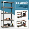 thumbnail image 5 of Costway 72'' Heavy Duty Storage Shelf Steel Metal Garage Rack 5 Level Adjustable Gray, 5 of 11