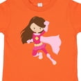 thumbnail image 4 of Inktastic Superhero Girl, Cute Girl, Brown Hair, Pink Cape Girls Toddler T-Shirt, 4 of 5