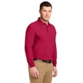 thumbnail image 4 of Port Authority K500LS Mens Long Sleeve Silk Touch Polo T-Shirt, Red - 5XL, 4 of 6