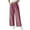 #120-Red, variant on AUNVITO Women's Casual Straight Leg Pants with Striped Drawstring Waist & Pockets - Mid Rise Lightweight Polyester for Everyday Wear