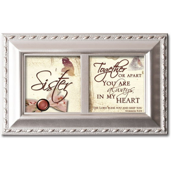 Cottage Garden Sister Champagne Silver Inspirational Cottage Garden Petite Music Box Plays Amazing Grace