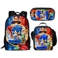 thumbnail image 2 of [Fast Delivery] Sonic Game Cartoon Children‘s Student Backpack Lunch Pencil Case Three-piece Schoolbag, 2 of 7