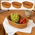 thumbnail image 1 of Sentmoon Shelf Baskets Plastic Imitation Vines Woven Basket Storage Basket Fruit And Vegetable Storage Basket Snack And Candy Tray Bread Basket Multi Functional Storage Tray, 1 of 7