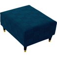 thumbnail image 1 of SHILIU-Square Jacquard Ottoman Covers Ottoman Slipcovers Folding Storage Stool Protector Elastic Bottom Stretch Jacquard Fabric (Jacquard Navy,X-Large), 1 of 4
