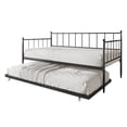 thumbnail image 4 of Castle Place Sleek Twin Size Metal Daybed with Trundle, Black, 4 of 8