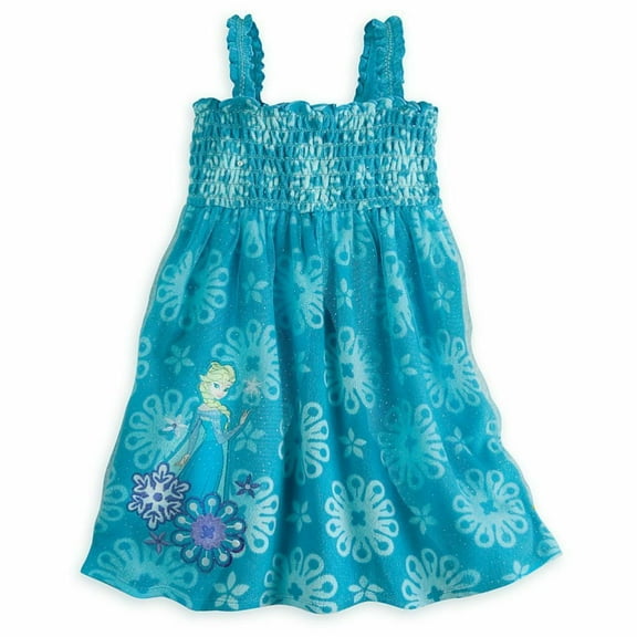 Disney Store Frozen Elsa Girl Swimsuit Cover Up Size 7/8