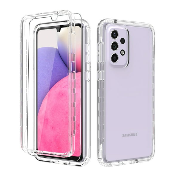 Xhy Samsung Galaxy A33 Case Shockproof A33 5G Phone Cover [Non-Yellowing] [Scratch-Resistant] Anti-Scratch Crystal Clear