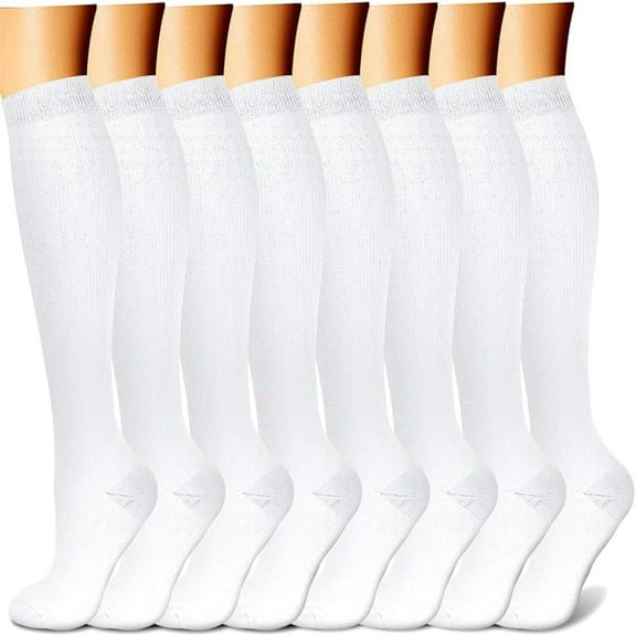 FORIEVIC Compression Socks for Women Men Circulation 8 Pairs-Best Compression Stockings For Running,Athletic,Nursing,Athletic,Travel