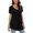 Black Peplum Tops Tunic Shirts for Women, variant on SMihono Ladies Peplum Tops Tunic Shirts Outfits Fashion 2024 Spring Retro Solid Basic Tees Drop Short Sleeve Blouse Trendy Scoop Neck Summer Tops Pleated Slim Fit Flowy Casual Shirts Black 4