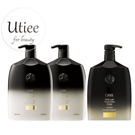 Oribe Gold Lust Set - Shampoo, Conditioner and Transformative Masque Liter