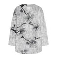 thumbnail image 4 of Dasayo Ladies Tops Loose Fit Long Sleeve V-Neck Floral Boho Blouses Womens Blouses L, 4 of 4