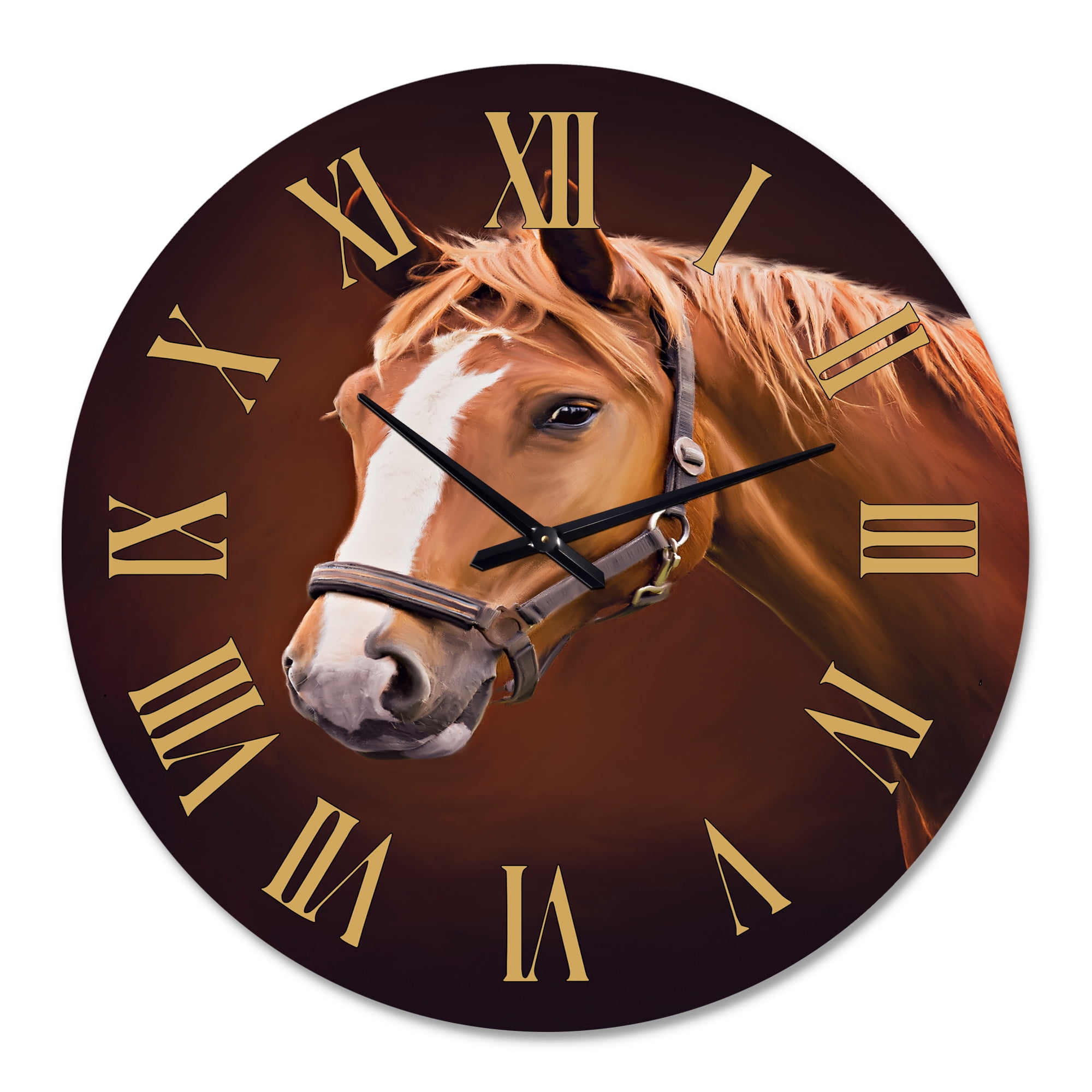 Designart 1 in Quartz Farmhouse Wall Clock