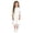 White, variant on xaoyunyn 2 Piece Hollow Out Outfit for Girls Summer Short Sleeve Button down Lapel Top Mid Long Dress Set