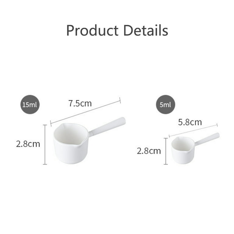 Dual Sided Measuring Spoons, 5ml and 15ml Stainless Steel Coffee Scoop Tablespoon Multifunctional Teaspoon with Scale Length Measuring Spoons for