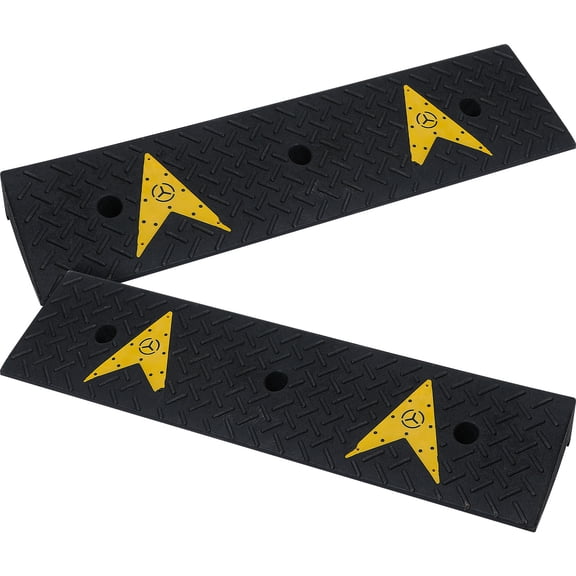 MLINS 2pcs Driveway Curb Ramp Wheelchair Ramp Heavy Duty Sidewalk Bridge Ramp Motorcycle Ramp