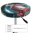 thumbnail image 3 of Cauagu Bubbles Axolotl Fantasy Print Round Stool Covers,Seat Cushion for Round Bar Stool Chair Seat Cover for Bar Round Chair Fits for 12/13/14in Bar Stool Cushion, 3 of 7
