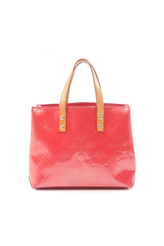 Pre-Owned Louis Vuitton Reed PM Handbag, Leather Vernis, Women's, Pink, M9132F