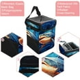 thumbnail image 2 of Starry Shark Foldable Mini Trash Can for Car with Lid, Leak-Proof, and Hanging Storage Bag - Car Trash Can, 2 of 6