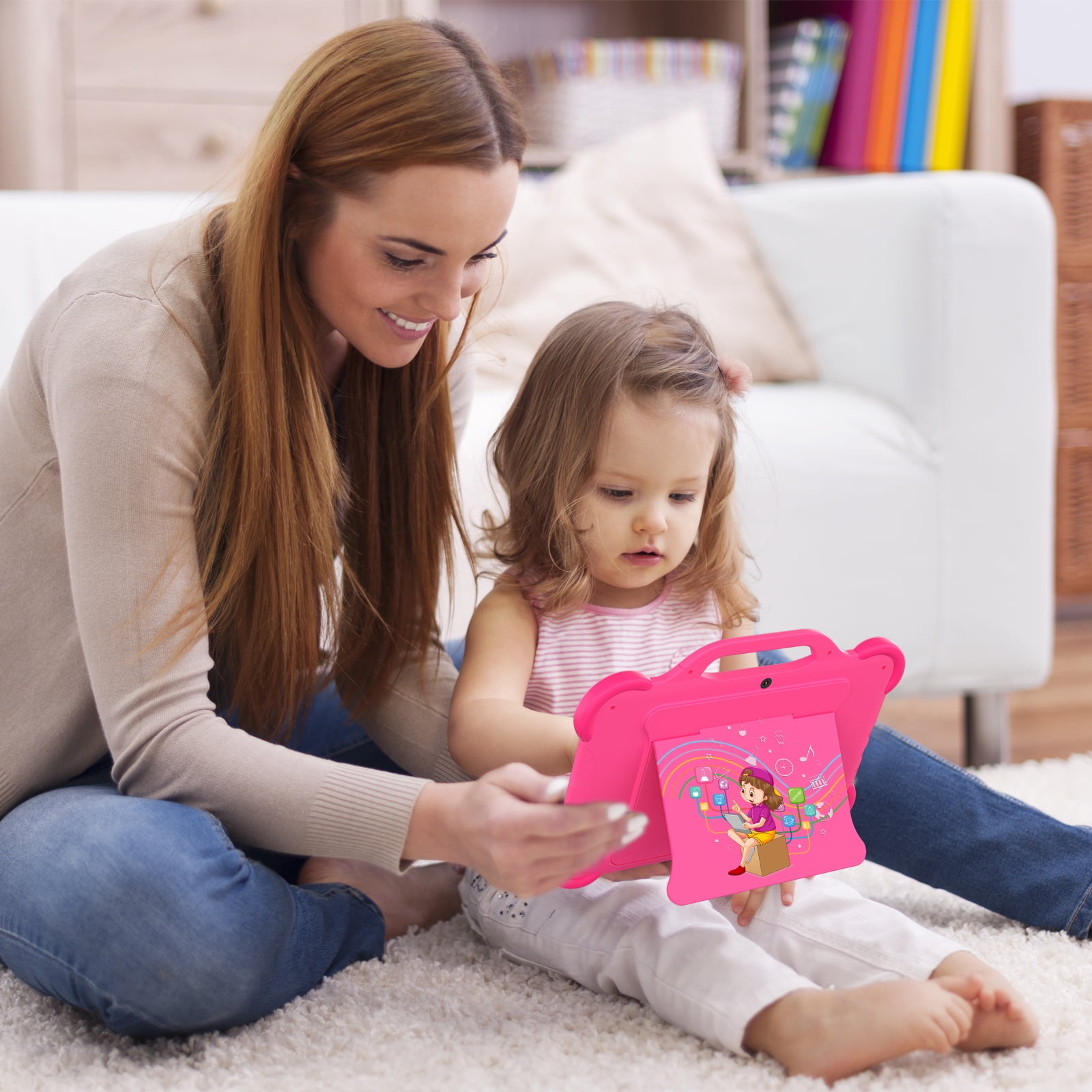 Android 15 Kids Tablet Toddler Tablet for Kids 10 inch Tablet, 8GB RAM+32GB ROM Tableta for Boys Girls, 10.1" IPS Safety Eye Protection Screen Parental Control APP Latest Model Kid Tablets 5G WIFI
