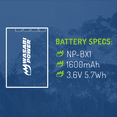 thumbnail image 3 of Wasabi Power Battery (2-Pack) for Sony NP-BX1, NP-BX1/M8, 3 of 7