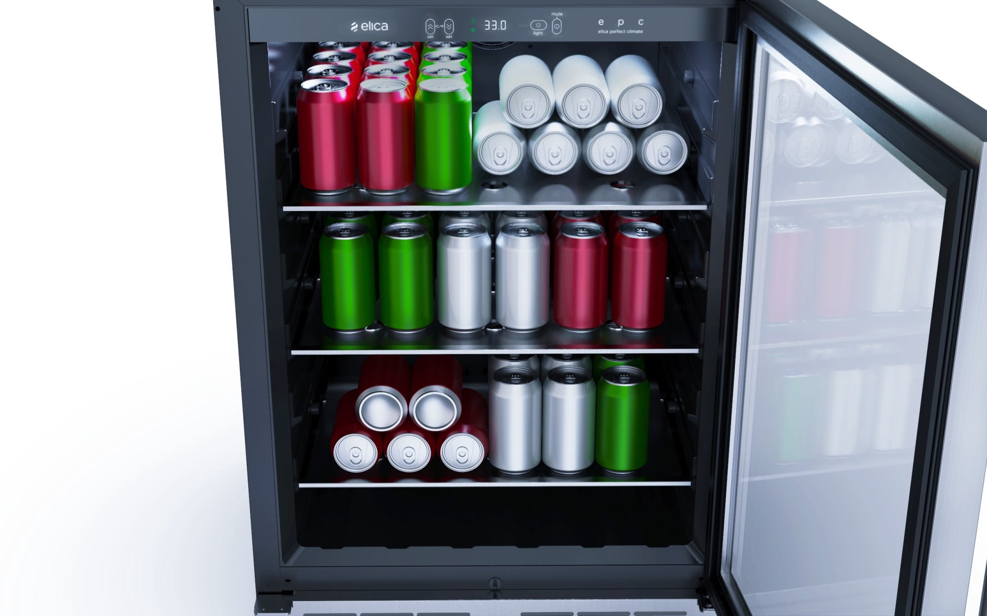 Elica Ebs51 Riserva 24" Wide 120 Can Capacity Beverage Cooler - Stainless Steel