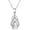 Silver, variant on (Clearance) pdqouc Ladies' Necklace Pendant,Teardrop Necklace Birthday Stone Necklace Pendant Jewelry Anniversary Valentines Gift For Mom Wife Friend (Blue/Clear 45.72 Cm)