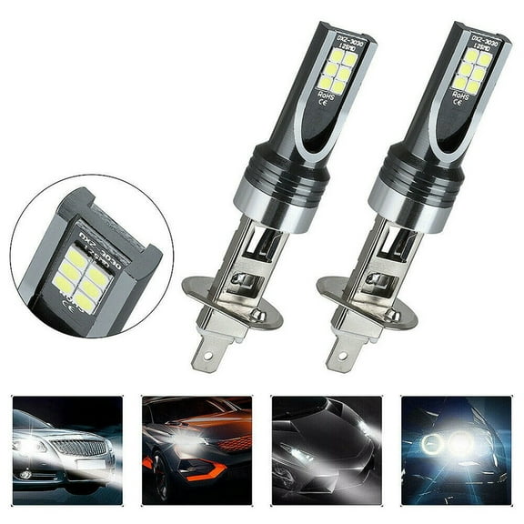 2PCS H1 LED Headlight Bulb Conversion Kit 100W 6500K for Cars