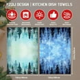 thumbnail image 6 of 2PCS Winter Wonderland Snowflake kitchen Towels Dish Towels Dishcloth, Blue Winter Christmas Holiday Decor for Kitchen Bathroom Home, 16 x 24 Farmhouse Decoration Hand Towels, 6 of 7