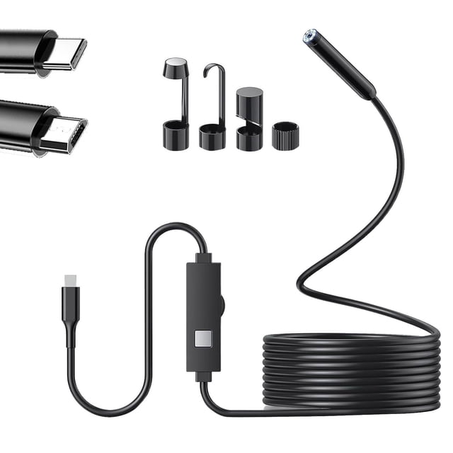 BotaniNest Caméra d'Inspection Haute Performance pour Usage Automobile et Industriel avec Design et Luminosité Réglable Résolution 5MP et Compatibilité Trois Interfaces