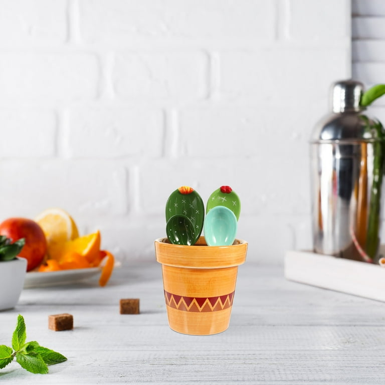 MLINS Ceramic Cactus Measuring Spoons Set for Baking and Kitchen Use, and  Stylish Kitchen Tool - Walmart.com