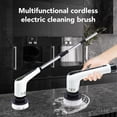 thumbnail image 2 of Brosse Rotative Électrique Sans Fil avec Manche Rétractable - 7 Têtes de Brosse Polyvalentes, 2 Vitesses Réglables, Puissance de 25 W, Batterie Rechargeable de 2500 mAh - Idéale pour la Salle de Bain, la Cuisine, le Plancher, les Meubles, 2 of 6