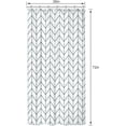 thumbnail image 2 of Navy Blue White Stall Small Width Shower Curtain Liner Stripes Half Size 36x72 Inch Single Narrow Tiny Geometric Chevron Herringbone Dorm Decor Fabric Bathroom Set Polyester Waterproof, 2 of 6