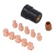 thumbnail image 5 of Kit de Tazas de Boquillas de Electrodo de Antorcha de Plasma, Kit de Tazas de Boquillas de Electrodo de Cortador de Plasma Kit 12pcs Establecer un Rendimiento de Corte Optimizado, 5 of 7