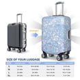 thumbnail image 6 of Fotbe White Bule Glitter Luggage Cover Protector,Suitcase Protector,Scratch and Dirt Resistant,Fits 18-32 Inch Luggage-Small, 6 of 9
