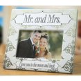thumbnail image 4 of Banberry Designs Marco De Fotos Mr And Mrs – Boda – Te Amo Hasta La Luna Y De Regreso – Marido – Esposa – Capacidad Para Fotos De 4 X 6 Pulgadas – Marco De 8 X 7,25 Pulgadas, 4 of 4