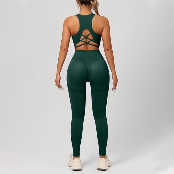 Heathyoga Leggings with JIANLAI Seamless High Waist Yoga Leggings Ribbed Knit Full Length Workout Pants Soft Stretch Athletic Trousers for Gym Fitness Running Daily Casual Wear