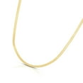 thumbnail image 2 of JewelStop Sterling Silver Silver Polished JewelStop 14K Yellow Gold Plated 2.7mm Imperial Herringbone Chain, Lobster Clasp- 16", 2 of 6
